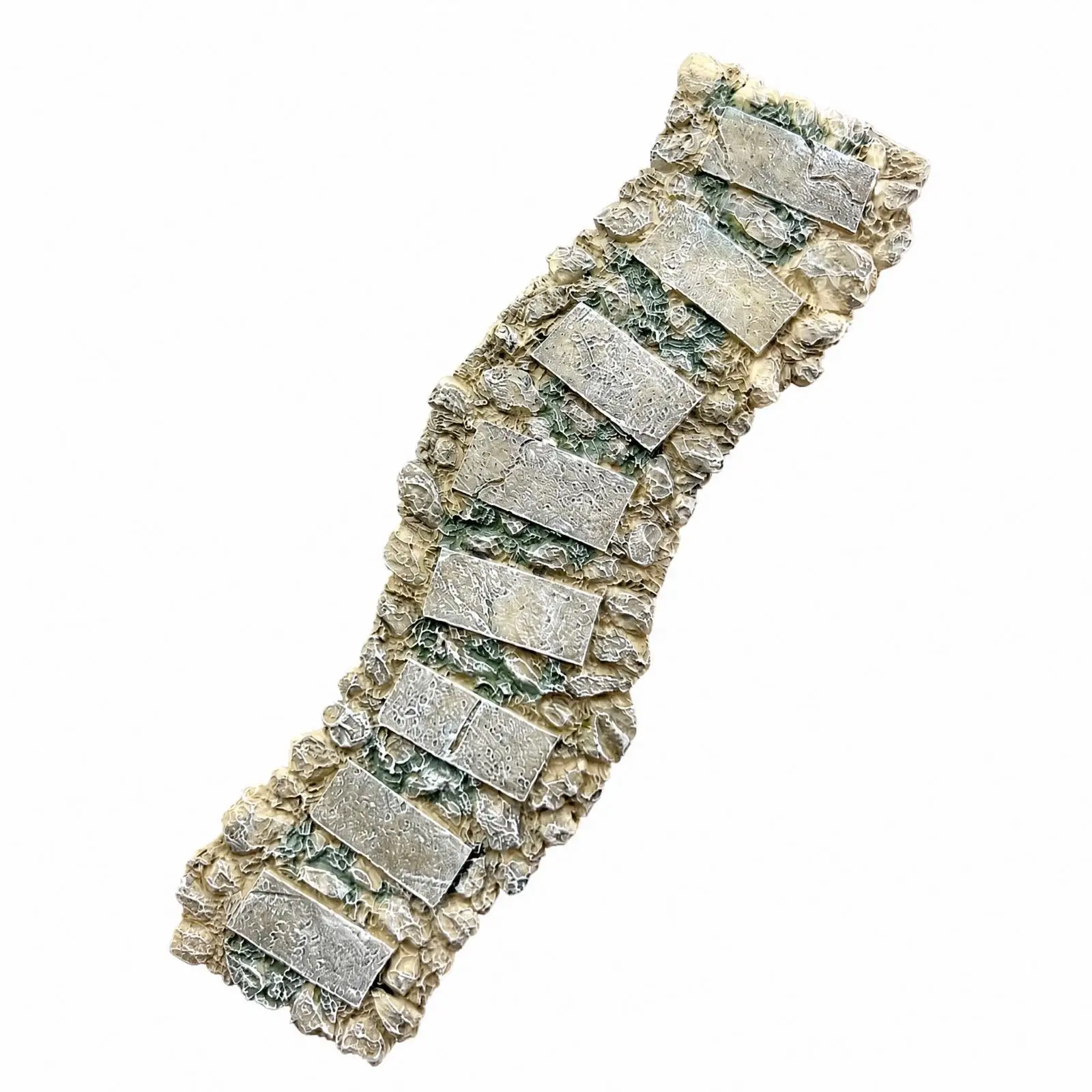 Resin Miniature Plant Pathway Ornament Stone Slab Walkway Textured Finish for Aquarium Terrarium Fairy Garden Tabletop
