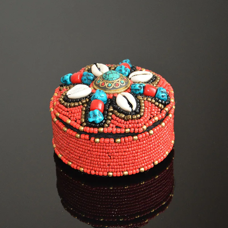 Handmade Turquoise Jewelry Bracelets,, Rings, Desktop Storage Box, Tibetan Style