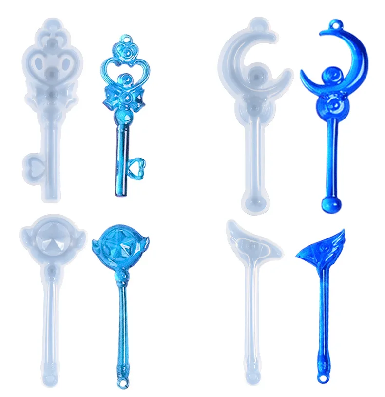 moon star Silicone Mold for jewelry necklace pendant Key Chain Magic wand Resin Silicone Mould handmade Resin epoxy resin molds
