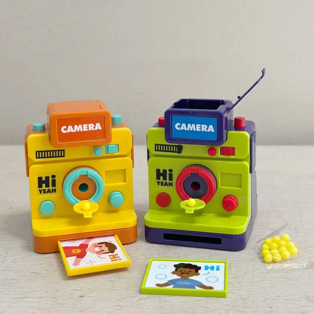 Casa de brincar de plástico câmera quebra-cabeça educação câmera digital analógica diy multiuso modelo de câmera instantânea decoração de festa de aniversário