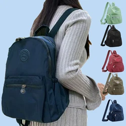Daily Wear Simple Solid Tone Womens Backpack Fashion Lightweight Design, Portable Layout for Outdoor Leisure and Student Use