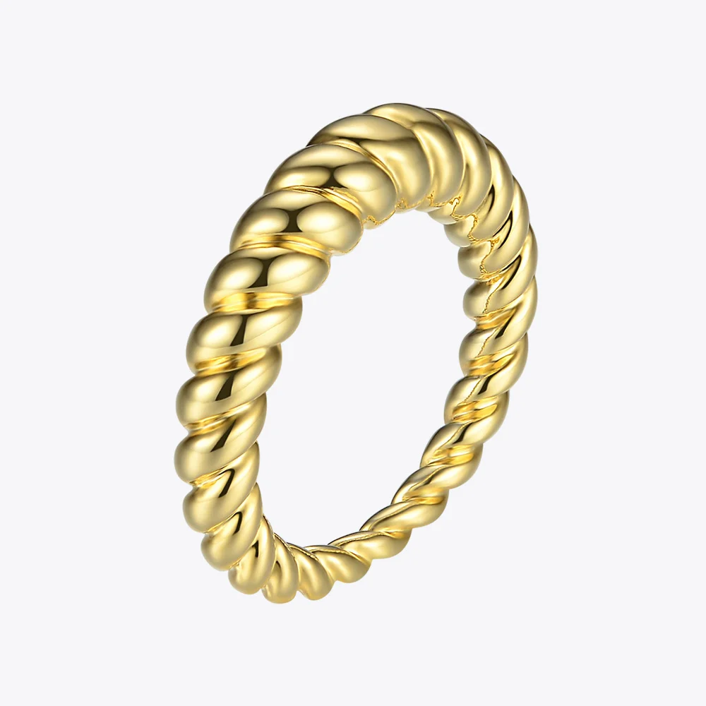 Enfashion Pure Form Twist Rings For Women Gifts Gold Color Brass Wave Men Ring Fashion Jewelry Bague Anillo Jewellery RF184005