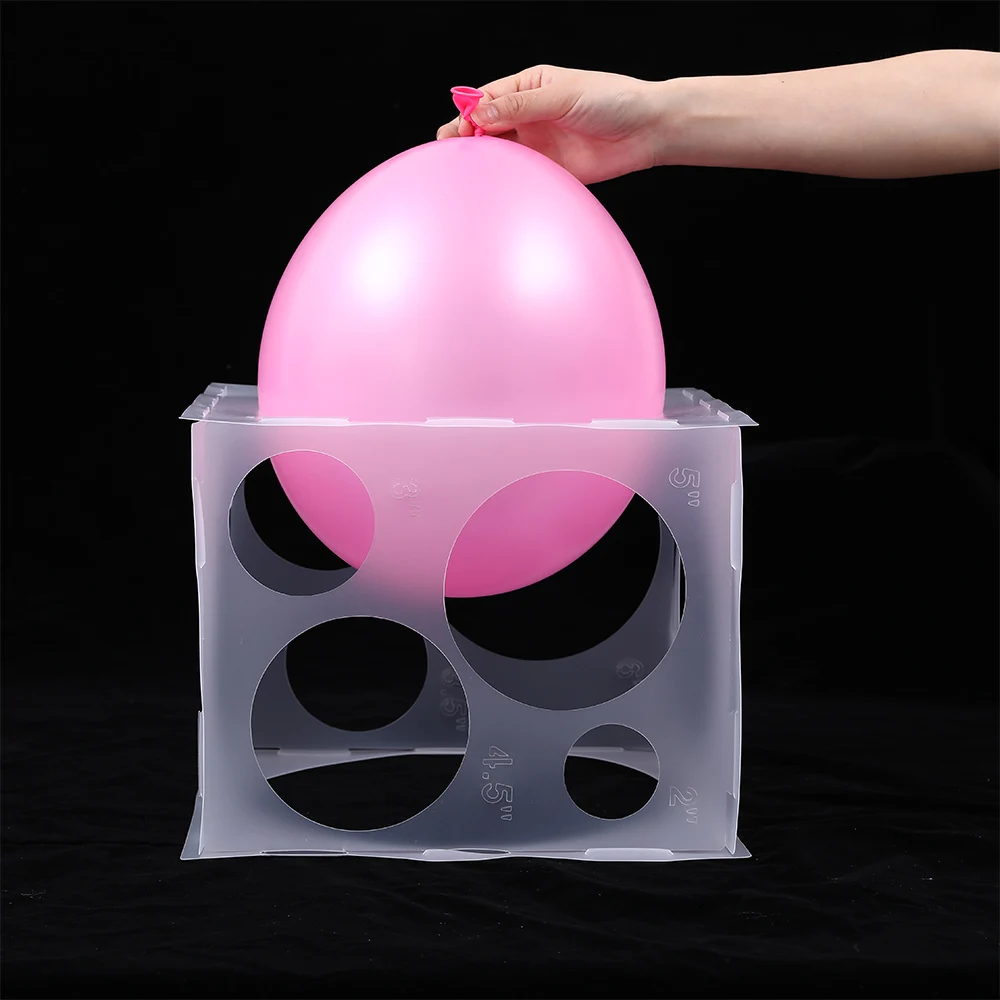 11 Holes Balloon Sizer Box Balloon Arches Columns Make Balloons Size Measurement Tool for Birthday Globos Party Decoration