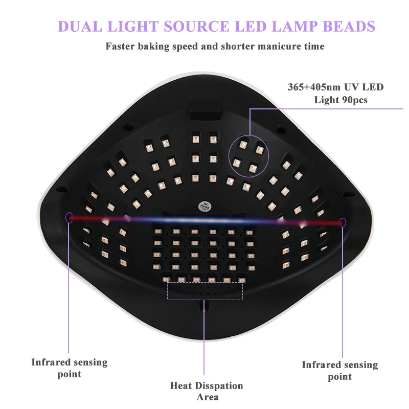 SUN X11MAX 90 المصابيح UV LED مسمار مصباح مسمار علاج هلام البولندية مصابيح للمنزل صالون قوية LED تجفيف مصابيح المهنية مسمار مجفف
