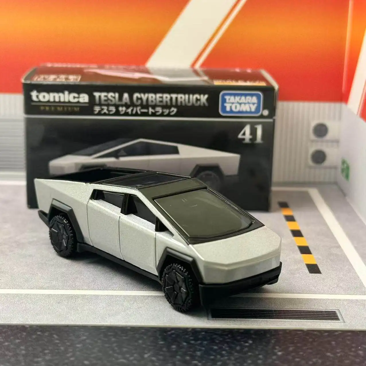 Takara Tomy Tomica No. 28 Tesla Model Y No. 98 Tesla Model 3 Premium 41 Cyber Truck  Alloy car Model Replica Series Gifts Toys view 6