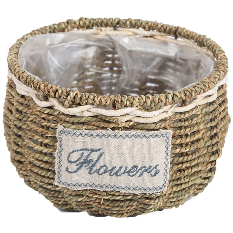 Promotion! Woven Innovative Flower Basket Bread Roll Basket Storage Flower Pot Food Serving Vase Woven Baskets