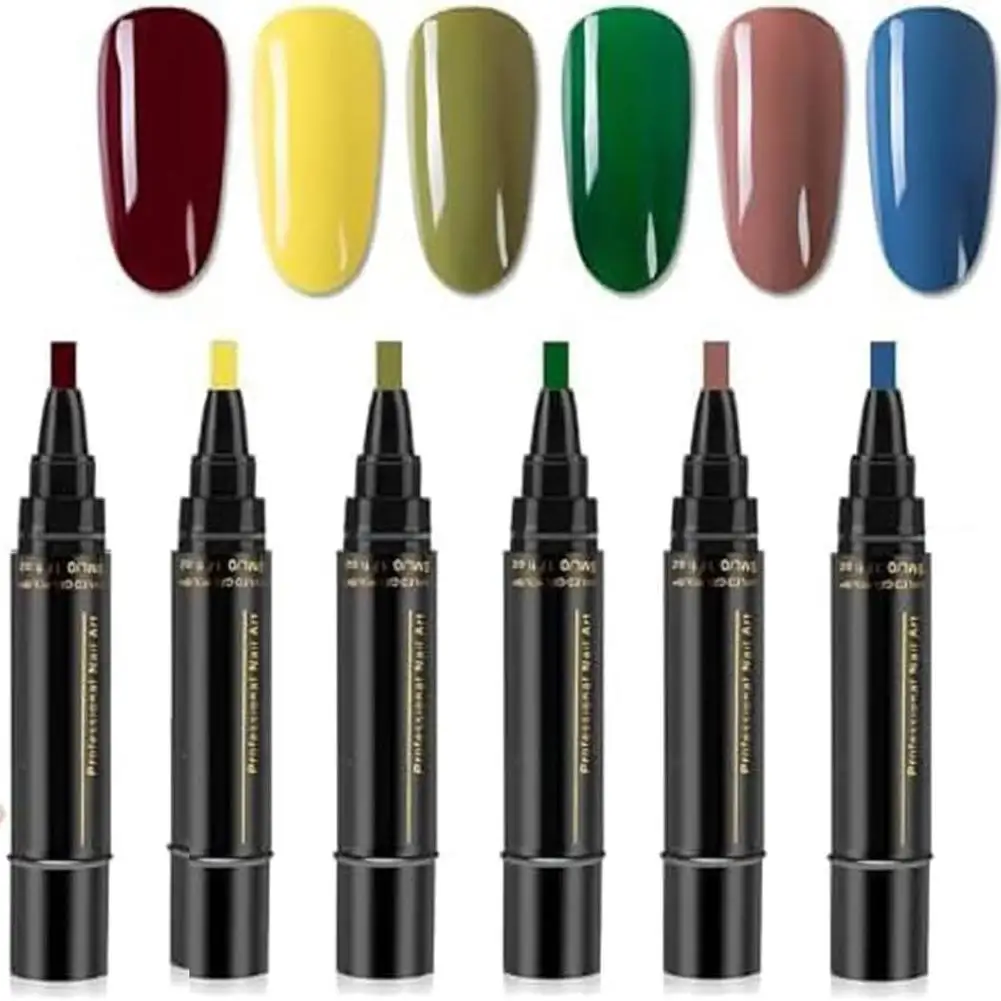 

Профессиональная ручка для лака для ногтей, быстросохнущая ручка для лака для ногтей, портативный набор ручек для лака для ногтей 3-в-1, быстросохнущий, без ультрафиолета, для дома