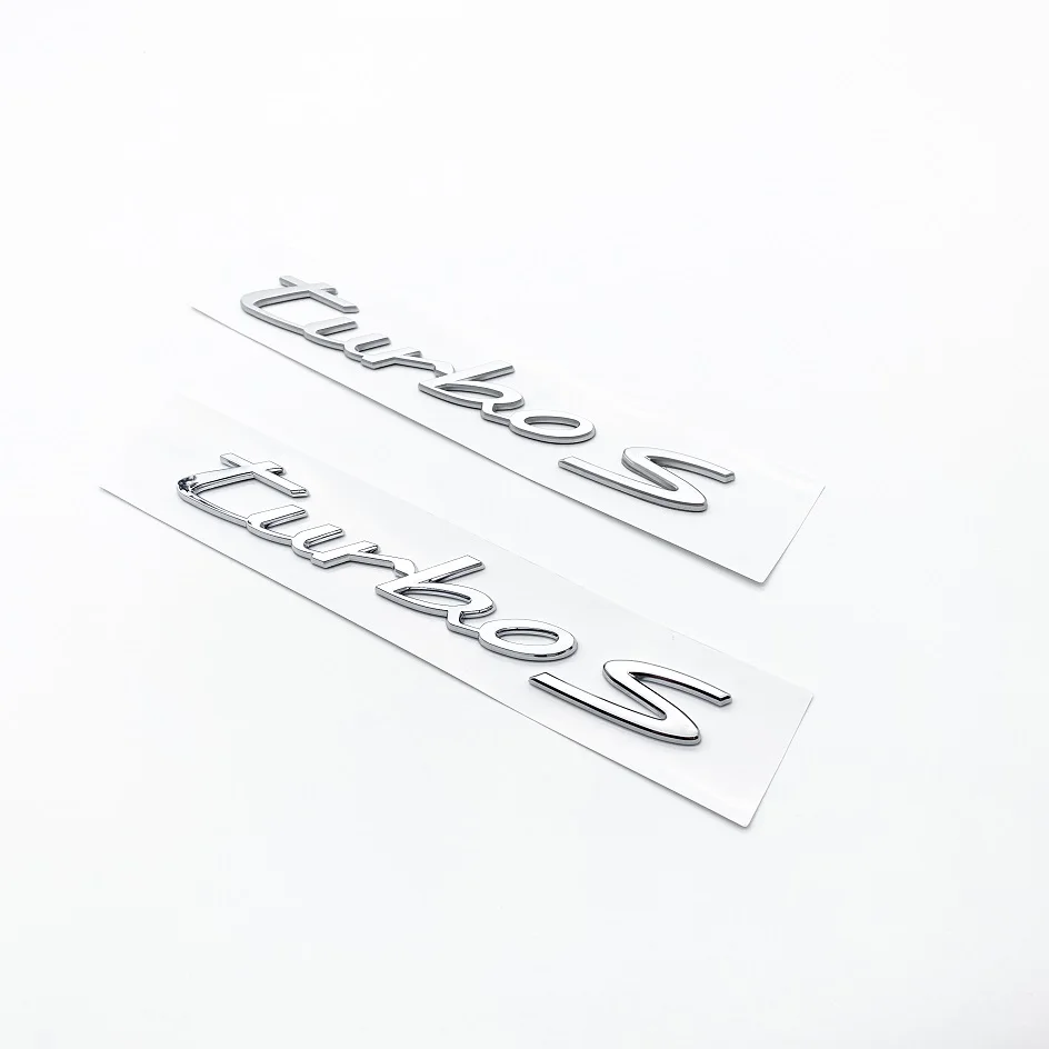 1pcs New Design 3D Metal Car Turbo S Boost Emblem Badge Sticker Decal Auto Bumper Tail Door Trunk Sticker Car Rear Accessorys