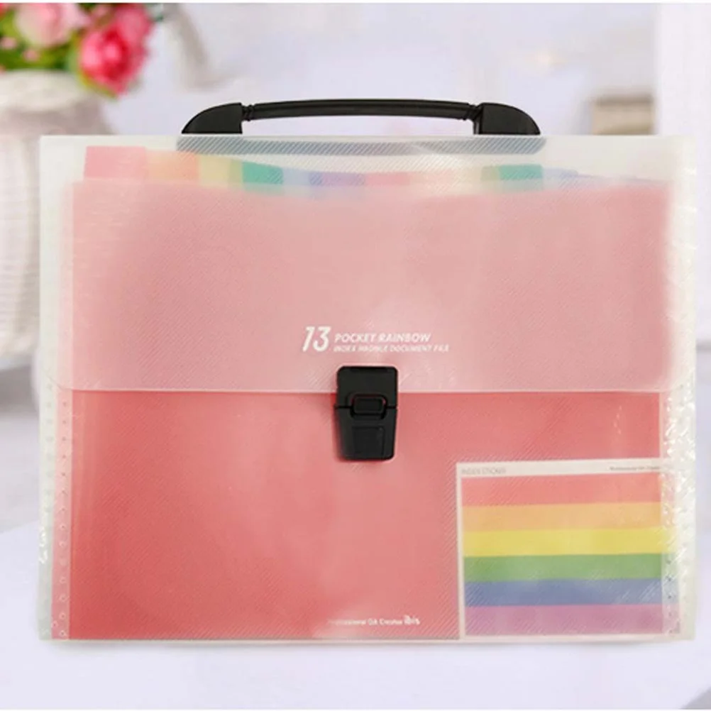 

13 Pockets Waterproof Document ganizer Bag Large Capacity File Holder A4 Accordion Folder Student Paper for Files