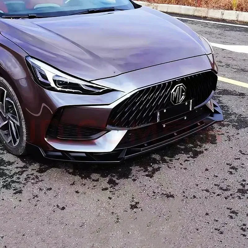 Picture 5: For MG5 2021 2022 Car Front Bumper Lip Chin Spoiler Splitter Diffuser Bodykit Protection Guard Deflector Black Carbon Accessorie