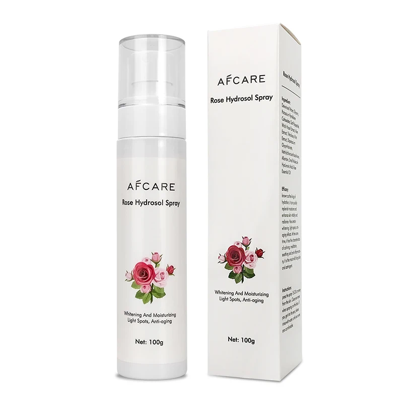 Damask Rosewater Face Mist Hydrating Alcohol-Free Spray for All Skin Types Refreshing Glow Skin Care Rose Hydrosol Spray