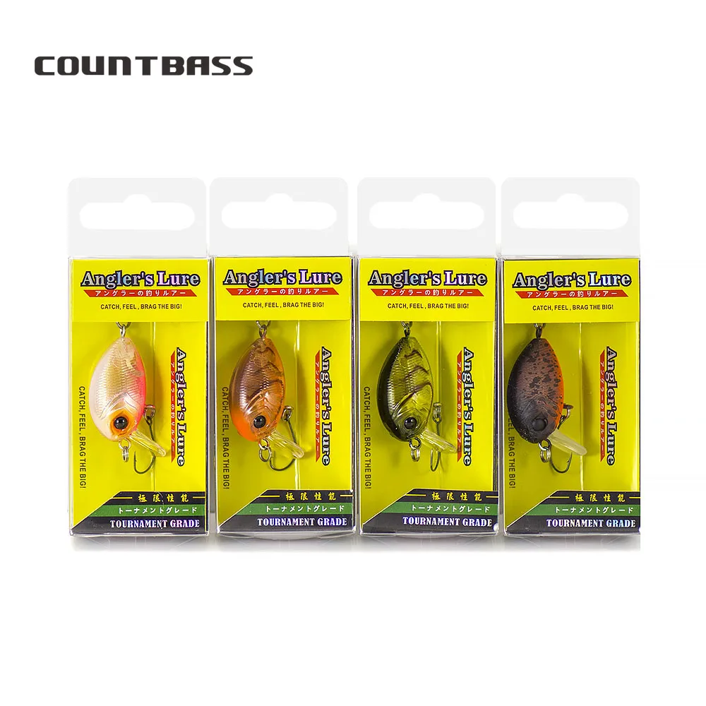 COUNTBASS Schwimmender Kurbelköder 32 mm 1-1/4 Zoll 3,6 g 1/8 oz. Tauchen 0,2–0,5 m Angeln Kunststoff Wobbler Barsch Leurre Angler's Lure – Detail 21