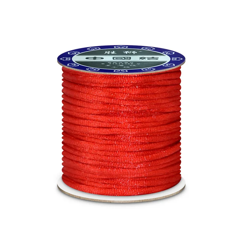 1.5/2/2.5mm Korea Rope String Thread Satin Nylon Trim Rattail Cord Chinese Knot Wire for DIY Braided Bracelet Jewelry Making