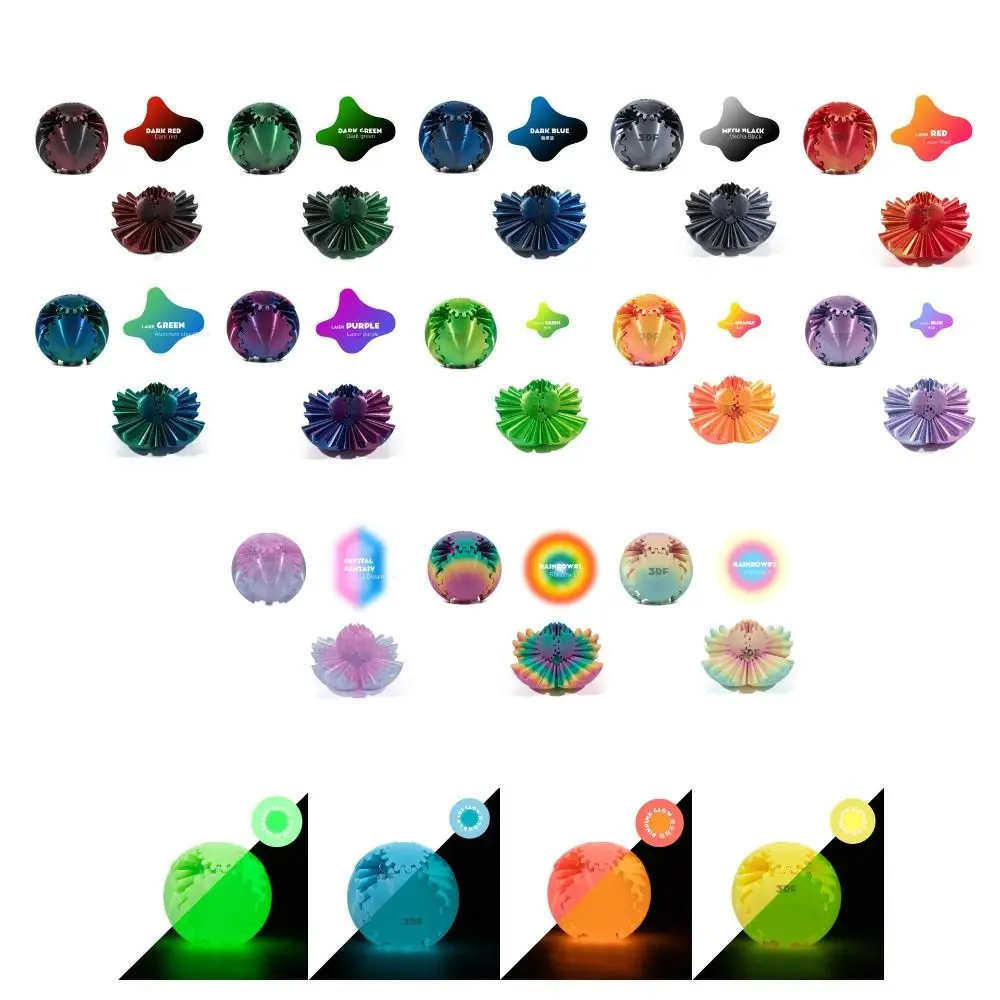 Jouet pour enfants, boule d'engrenage 3D accrocheuse, sphère d'engrenage relaxante, boule d'engrenage imprimée en 3D, jouet de bureau à déformation légère et colorée