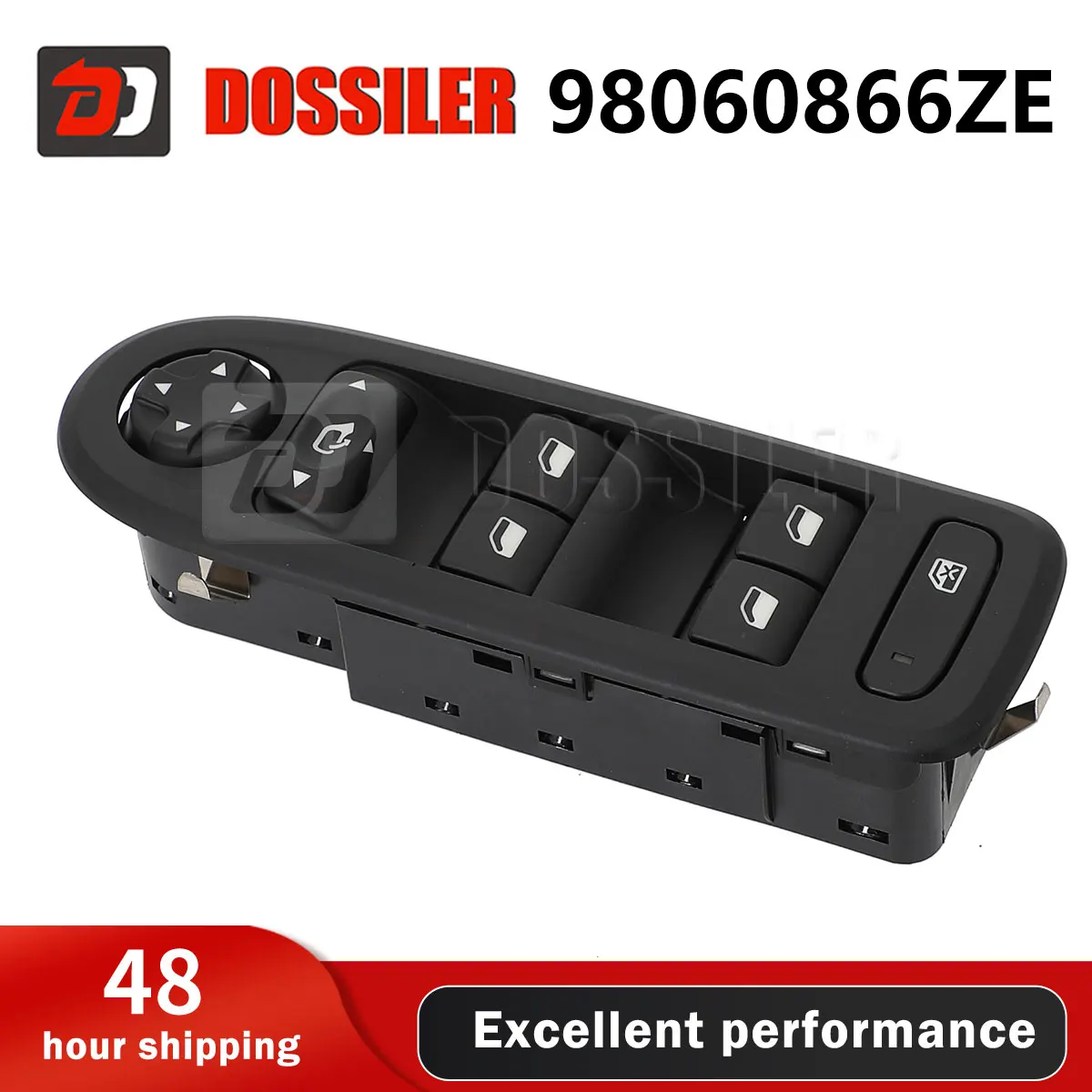 

98060866ZE 96666289ZE Dossiler For Peugeot 208 308 408 508 2010 2011-2013 Master Electric Window Lifter Control Switch Button