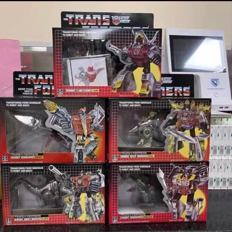 

Transformetion G1 Reissue KO Dinobots Set Grimlock Snarl Swoop Sludge Kickback Bombshell Action Figure Toy Gift Collection