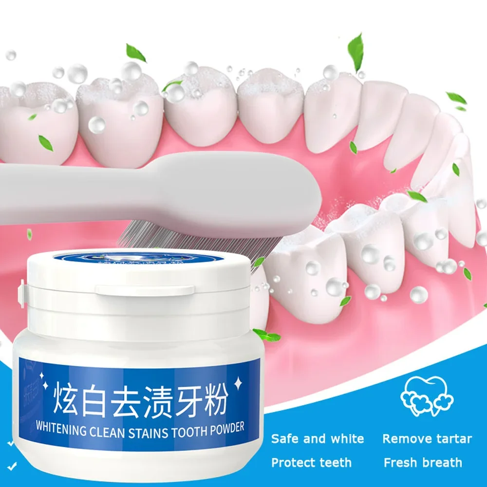 30g Whitening Cleaning Stain Tooth Powder Protect Bright Teeth Oral Cleaning Fresh Breath Remove Teeth Whitening Product 1Bottle