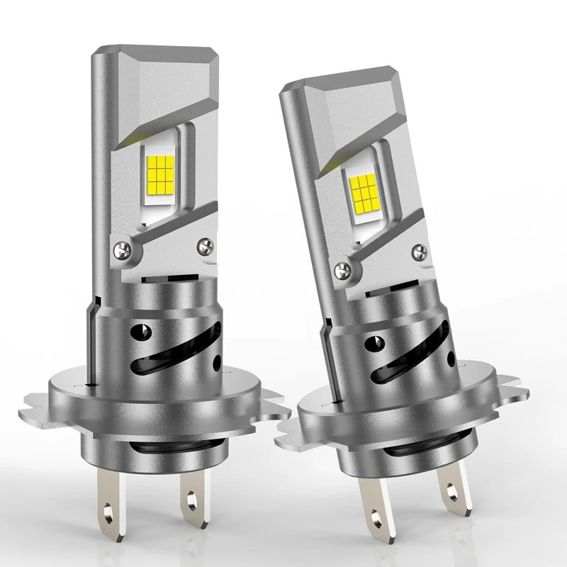 H1 H7 LED-Scheinwerferlampen, CANBUS-Leuchten, Mini-Lampe, 1:1-Größe, neues kabelloses H1 H7-Nebelscheinwerfer mit Lüfter, Auto-LED-Plug & Play, 6000 K, 12 V