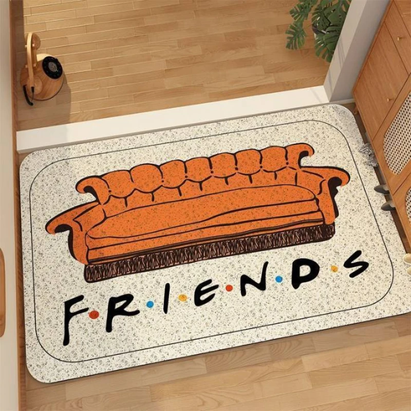 Friends Welcome Door Mat Thickened Silk Loop Trimmable Dirt Resistant High-end Bedroom Floor Mat Entrance Foyer Resistant