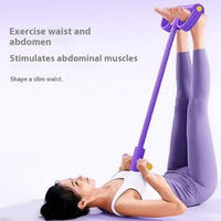 Portable Gym Resistance Bands Set Yoga Pedal Tensioner Home Gym Equipment Exercise Waist and Abdominal Training Stretch Rope