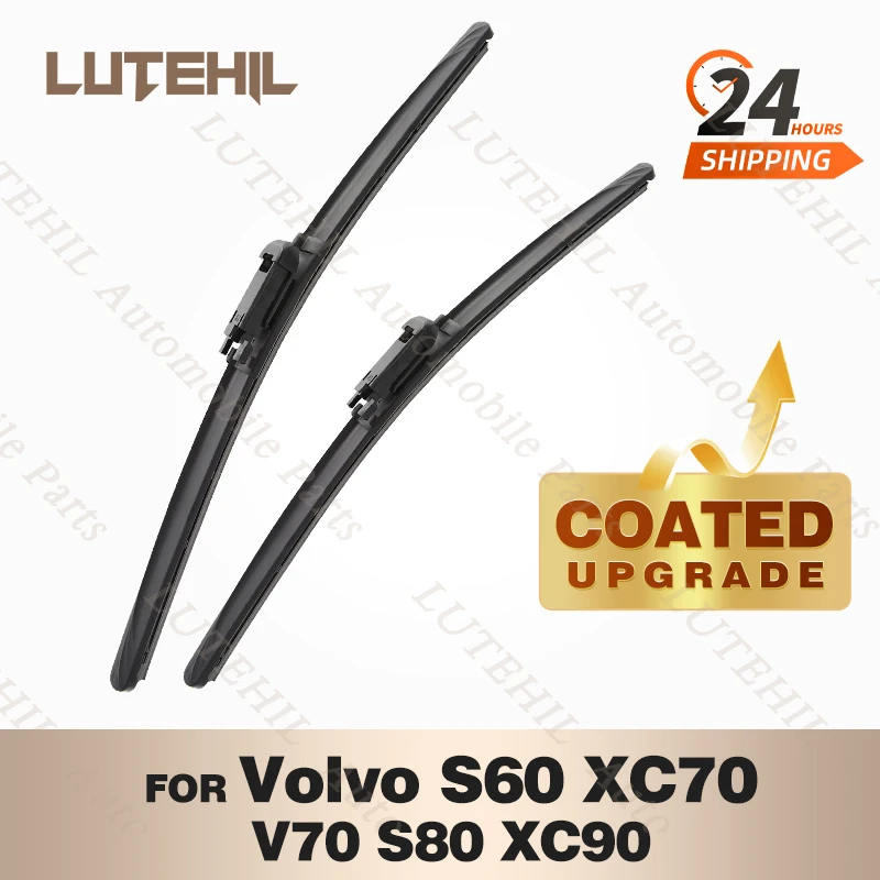 

LUTEHIL's Silicone Front Wiper Set For Volvo S60 XC70 V70 S80 XC90 coated windshield wiper blade 24"+22"