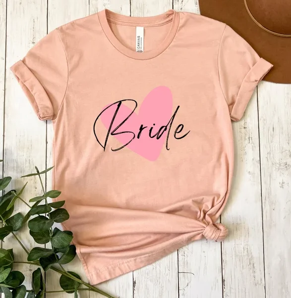 Team Bride Shirts Squad Party Bachelorette Party Short Sleeve Top Tees 100% Cotton Harajuku Streetwear goth Drop shipping