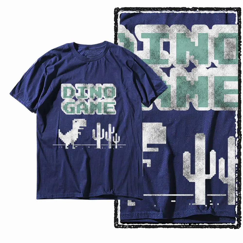 G79 NAVY Cotton Streetwear Dino dinosaur Graphic Men T-shirt |  Big Size Cool Vintage O-neck men's Tee Tshirt