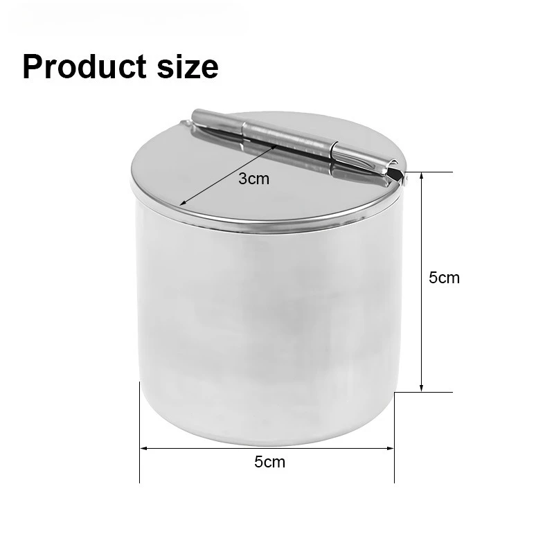 Dental Dressing Alcohol Disinfection Bottle Half-Flip Lid Design 304 Stainless Steel Material Oral Sterile Cotton Dispenser
