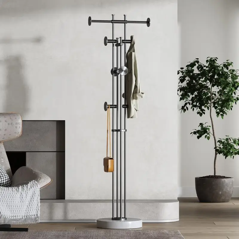 bedroom, stainless steel coat rack, three pole vertical home, living room clothes hanging, shelf Internet celebrity