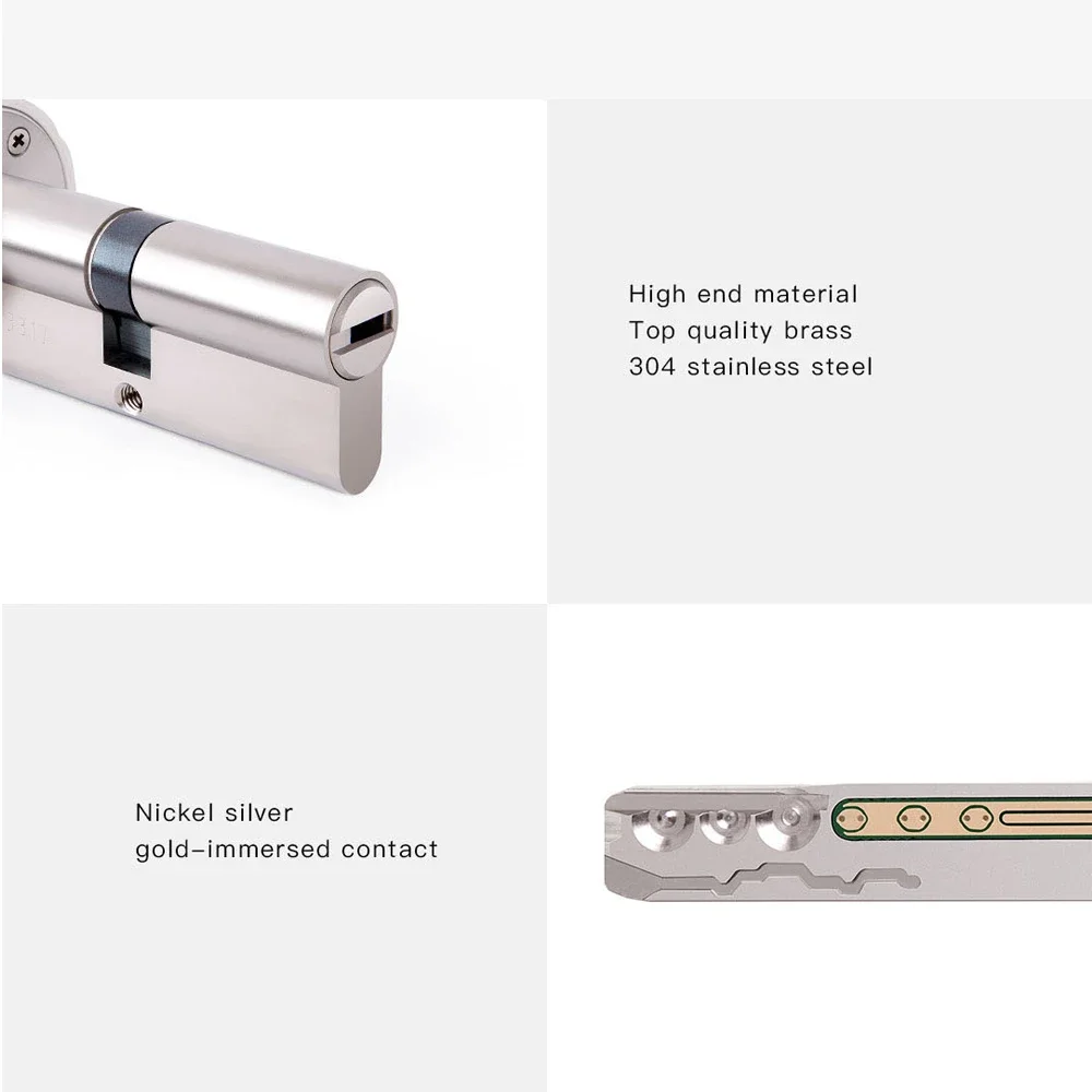 Imagem -04 - Tuya Smart-cilindro de Bloqueio Eletrônico sem Fio Wi-fi Zigbee Core Inteligente Criptografia Porta Bloqueio para ue Casa Inteligente