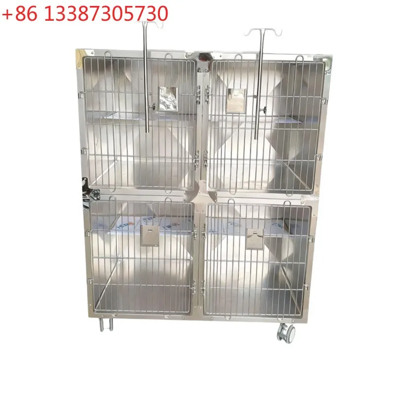 

Pet 304 stainless steel cage Animal hospital inpatient cat cage