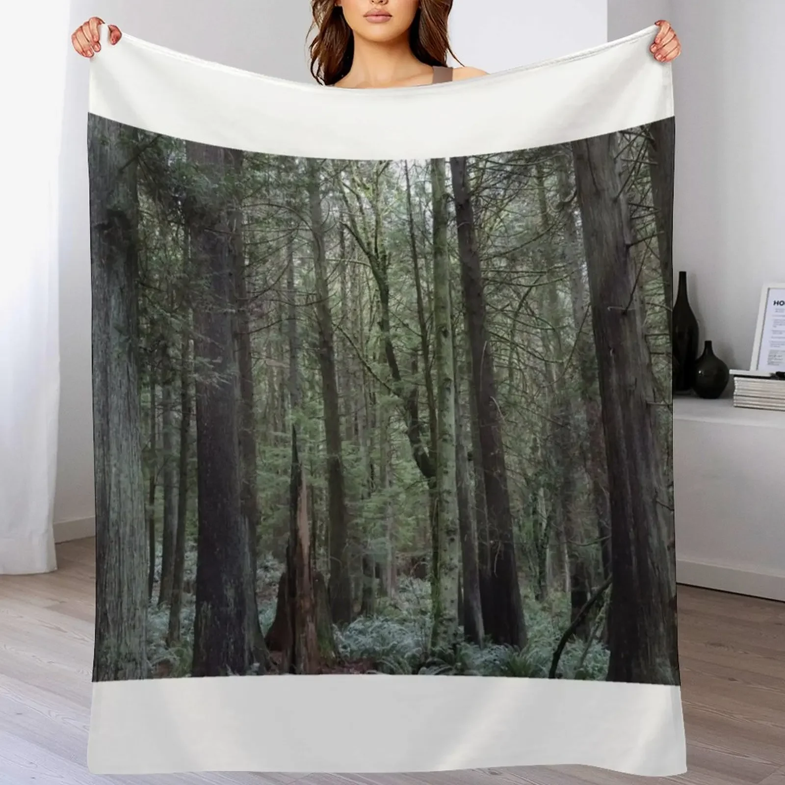 

New Forest landscape Throw Blanket cosplay anime Flannel Fabric Large Travel Blankets
