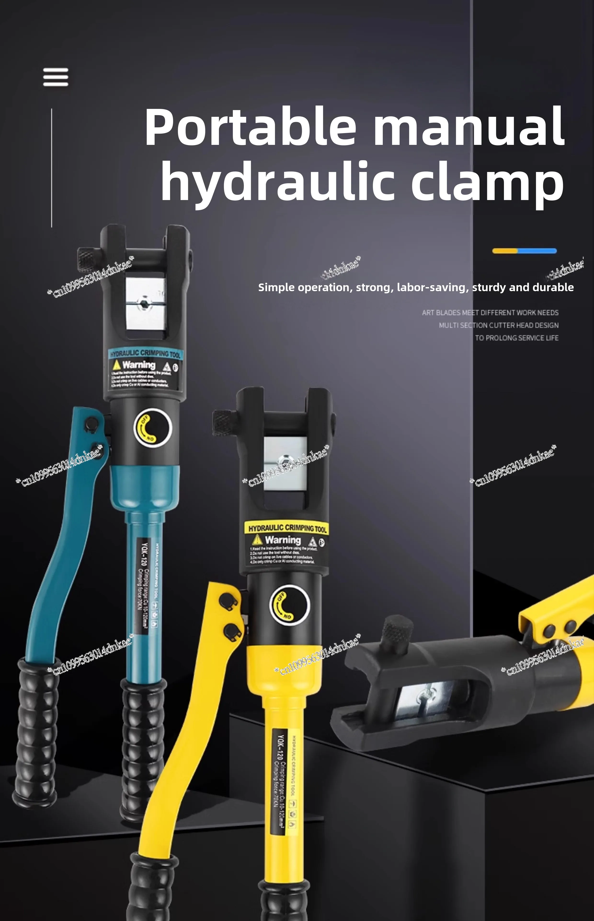 Small portable handheld boutique manual hydraulic pliers YQK-70/120/240/300 copper and aluminum nose crimping cable