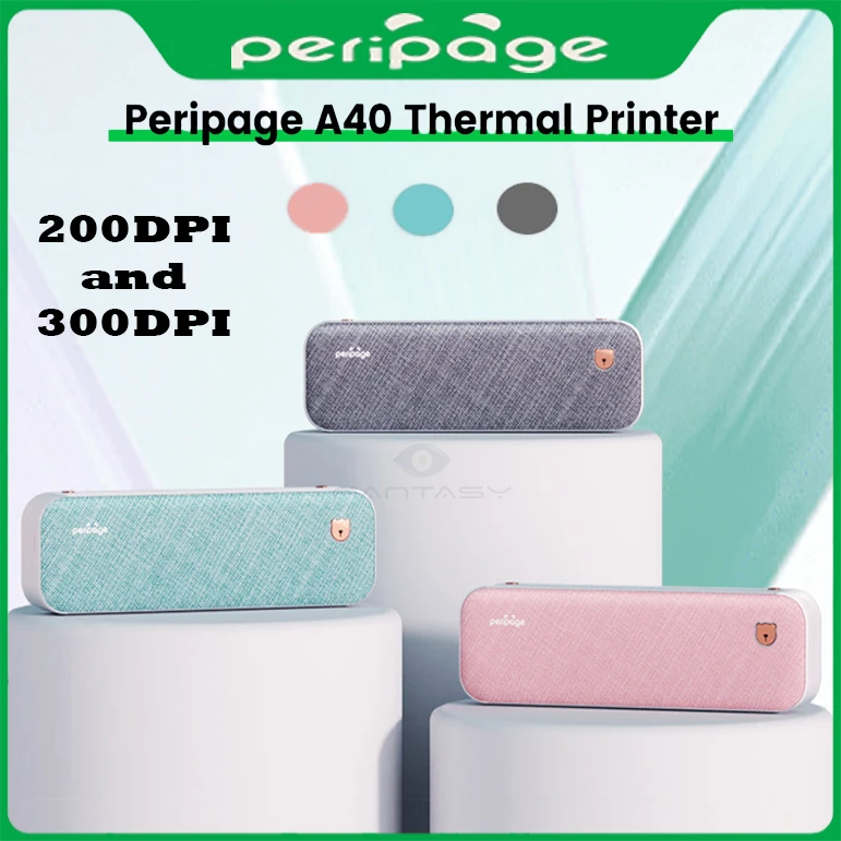 Peripage Portable A4 Printer Mini Inkless Thermal Paper Wireless Bluetooth Phone Photo Size A40 can print tattoo paper