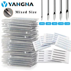 25/50/100/200/500pcs Mixed Size Disposable Sterile Body Piercing Needles 12G 14G 16G 18G 20G Navel Nose Nipple Ring Piercing