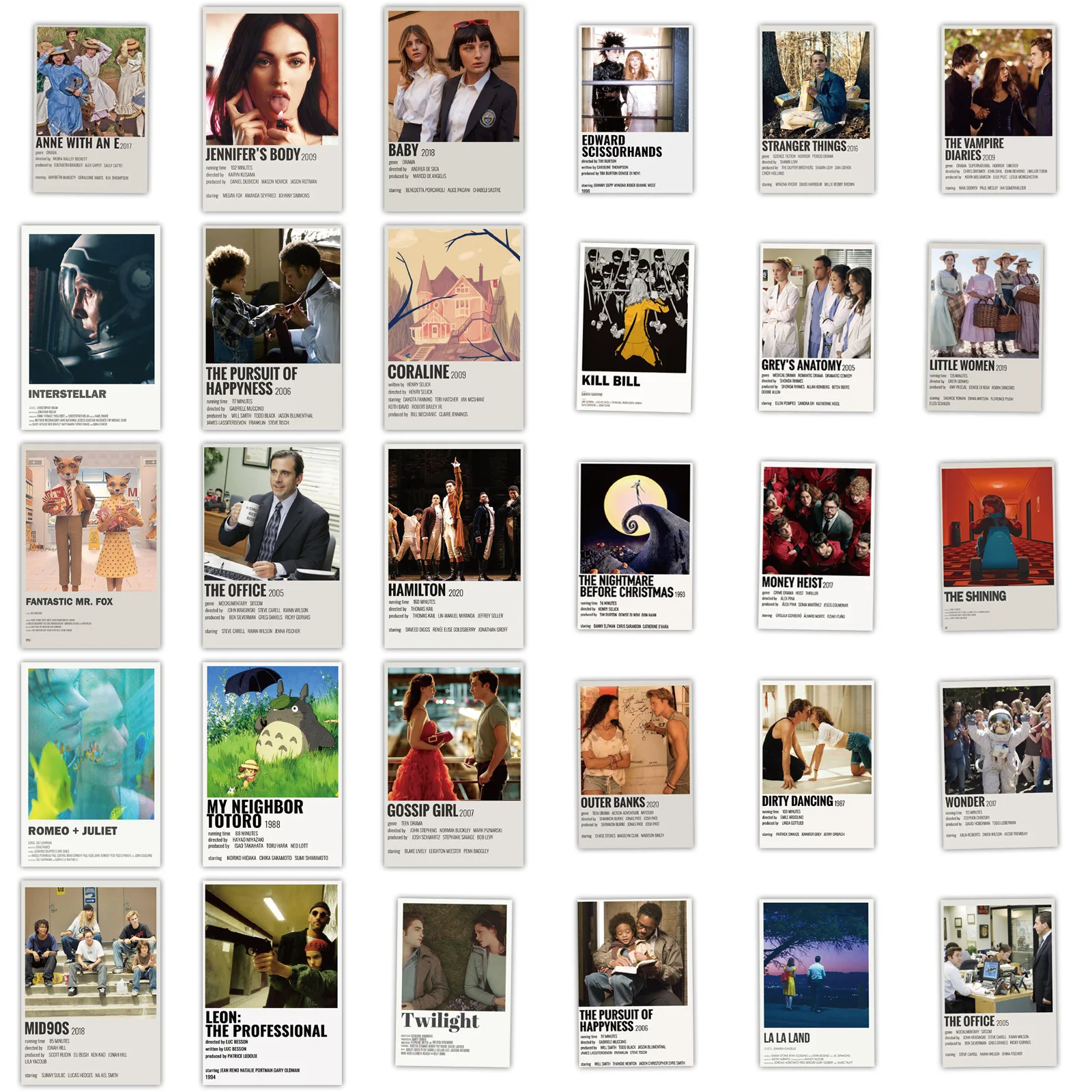 ملصقات نمط ملصقات الأفلام الكلاسيكية ، تصنعها بنفسك ، سكرابوكينغ ، هاتف ، أمتعة ، لوح تزلج ، ديكوري ، ملصقات مقاومة للماء ، 64: