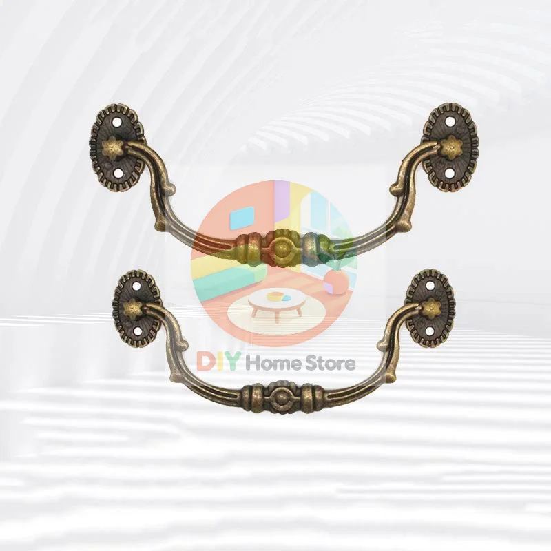 Vintage Furniture Handle Decorative Retro Pull for Drawer Cupboard Kitchen Cabinet Wardrobe Bedroom Furniture Hardware 1Pcs