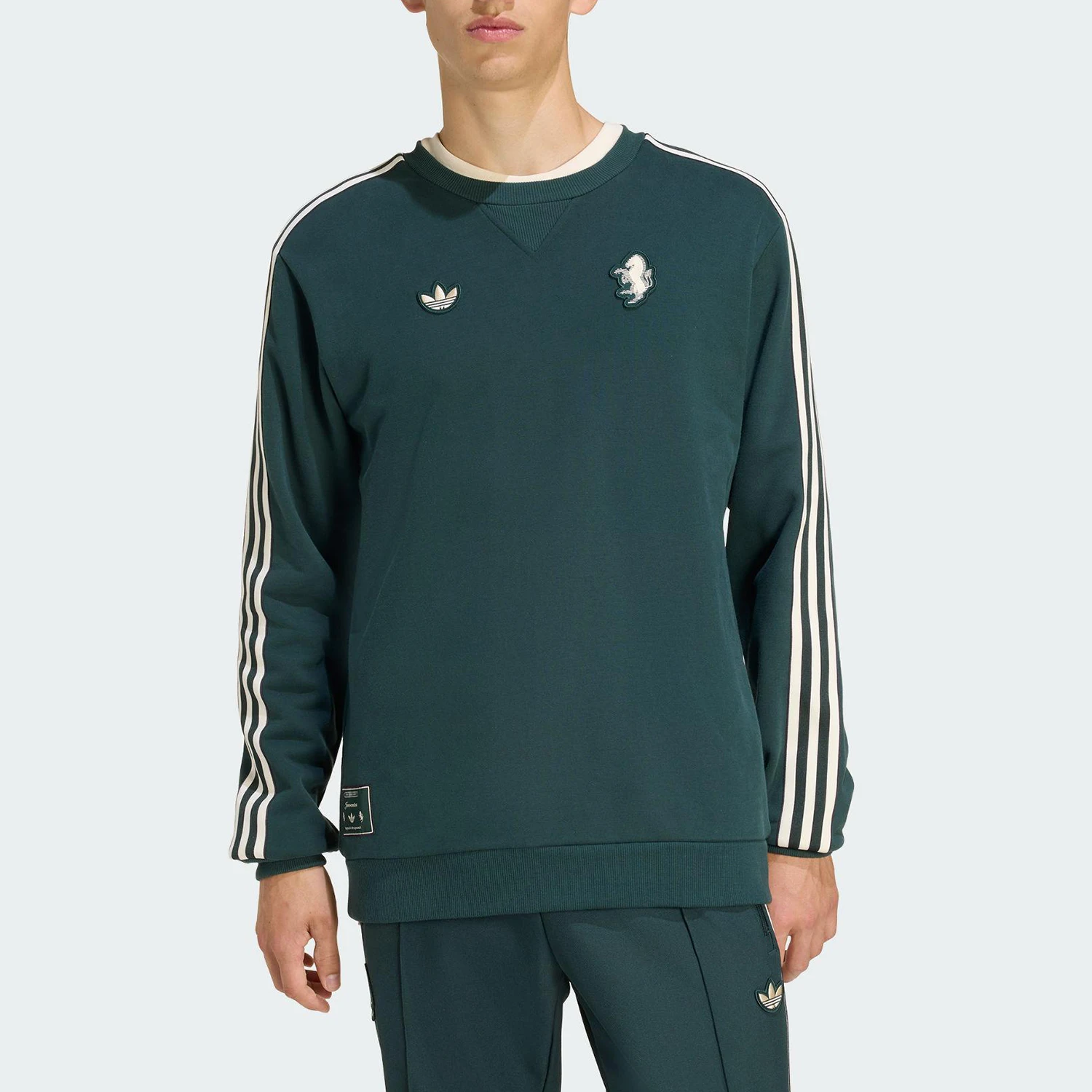 Adidas genuine clover men's sports pullover knitted round neck sweatshirt JM9454