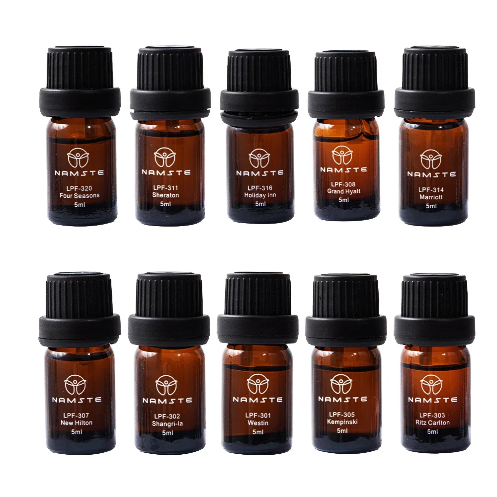 100% CZYSTY Zestaw olejków eterycznych do dyfuzora zapachowego Nawilżacz powietrza Świeca Zapachy Seria hotelów Olejek zapachowy 5ML x 10