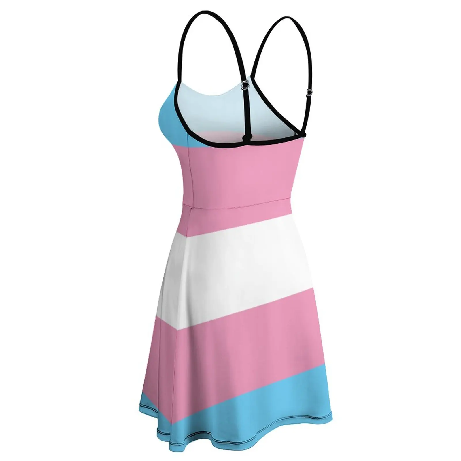 Transgender Flag women's Sling Dress Funny novità abiti vendita calda abito da donna Sexy cocktail