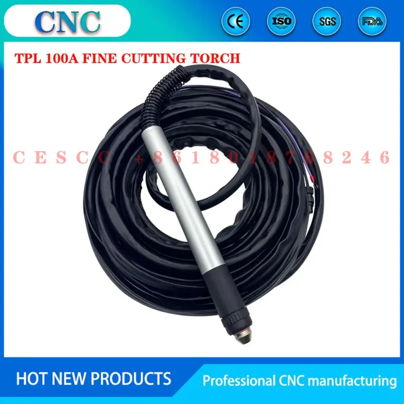 

LGK-100A/CNC plasma cutting torch with straight handle, finely extended electrode cutting nozzle protection sleeve accessories
