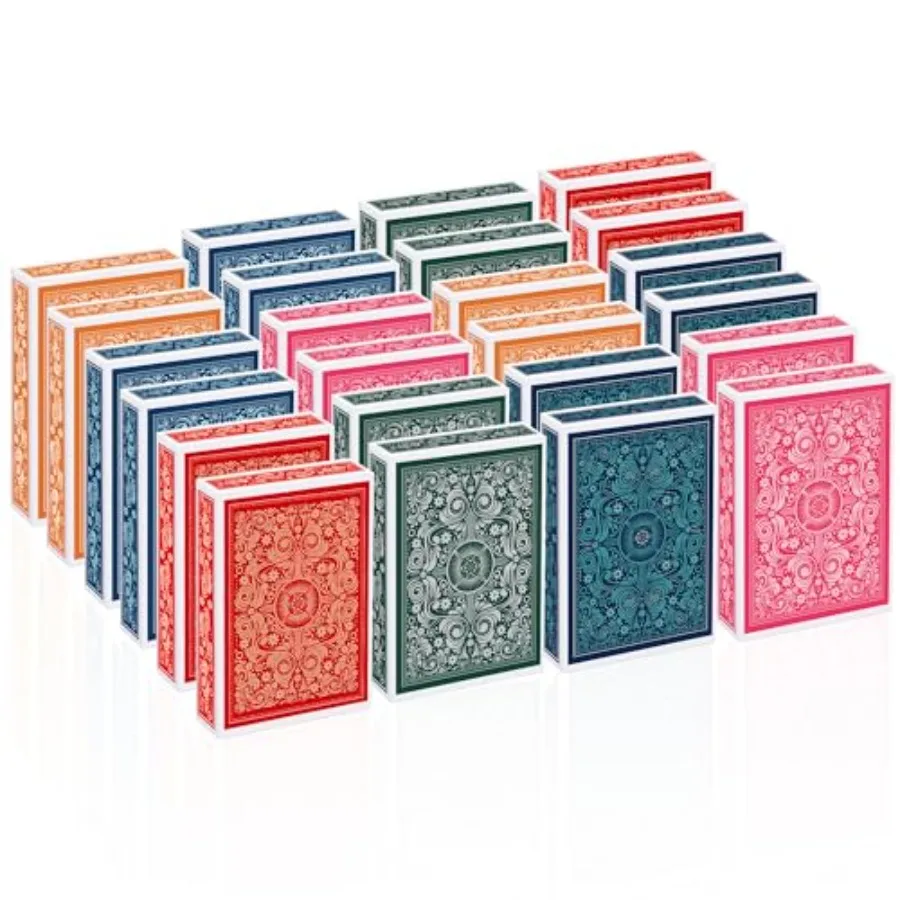 

Playing Cards Bulk, 24 Decks of Cards, Poker Cards Set, Standard Playing Cards with a Colorful Gift Box, Suitable Various Fun C