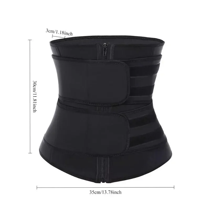 Vita da donna Trainer Doppia cintura Supporto lombare Cerniera regolabile Hot Yoga Sudore Dimagrante Dopo il parto Shapewear Multi-taglia