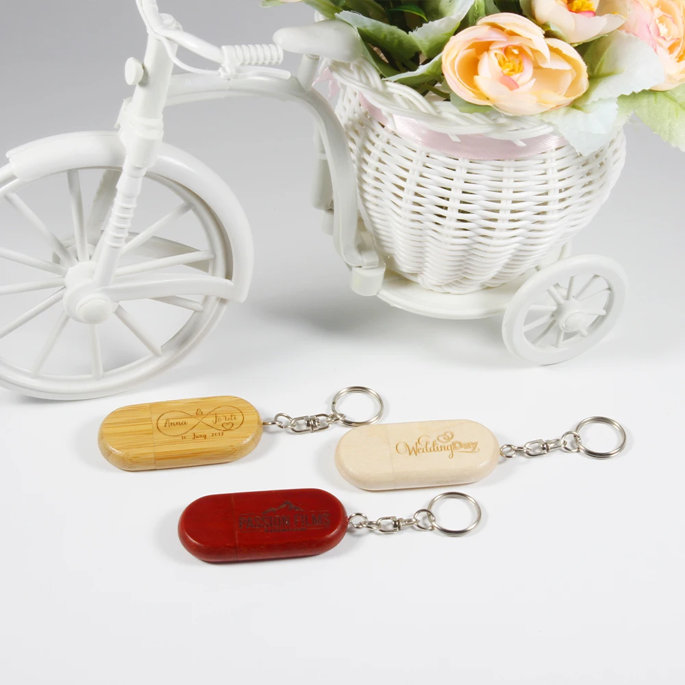 예쁜 나무 USB 플래시 드라이브 128GB 무료 맞춤형 로고 메모리 스틱 64GB 실제 용량 펜 드라이브 32GB 키체인 U 디스크 16GB