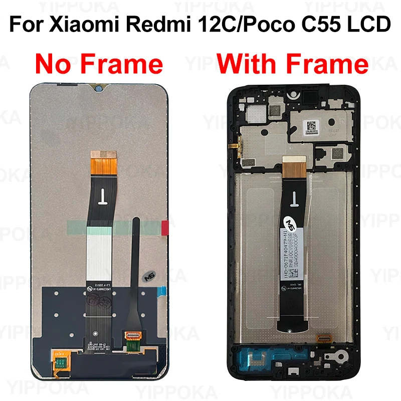 22120RN86I For Xiaomi Redmi 12C LCD Poco C55 Display Touch Screen Digitizer For Redmi 12 Display 23053RN02A LCD Replacement Part