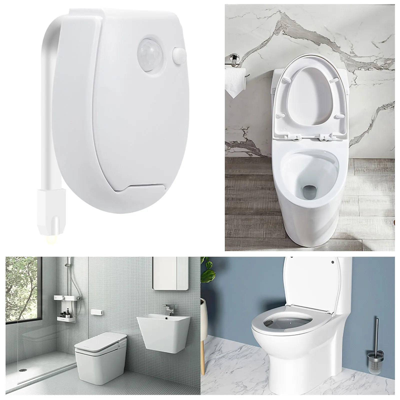 Toilet Led Seat Night Light Body Induction RGB Arbitrary Bending Toilets Lights IP65 Waterproof Smart Backlight Lamp For Hotel