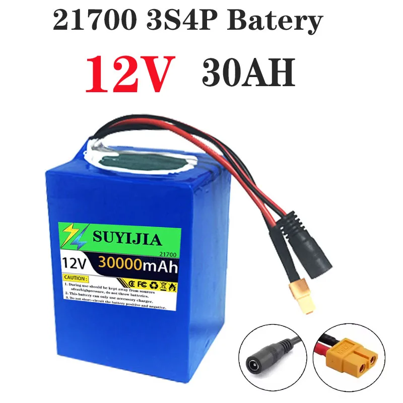 

21700Newly made12V 30AH high rate rechargeable waterproof removable mesh boat battery3S4P 12V 30000mAh Chao boat lithium battery