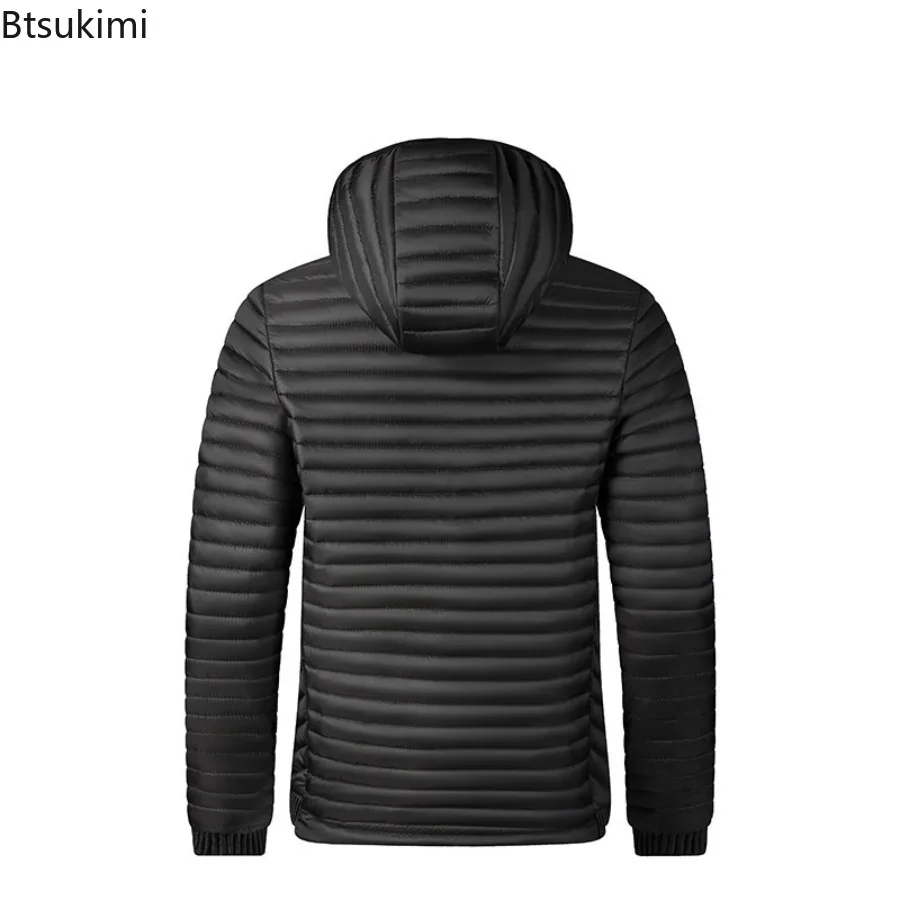 Autumn Winter Men's Outdoor Hiking Cotton-padded Jackets Sports Casual Hooded Waterproof Warm Parkas Windproof Down Cotton Coats