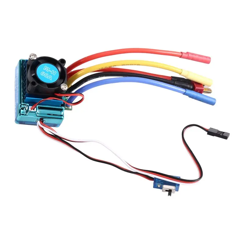 

A63T-60A Brushless ESC Speed Controller With T Plug 4.0Mm Banana Connector For 2847 540 3650 RC Car Boat Motor 2-3S