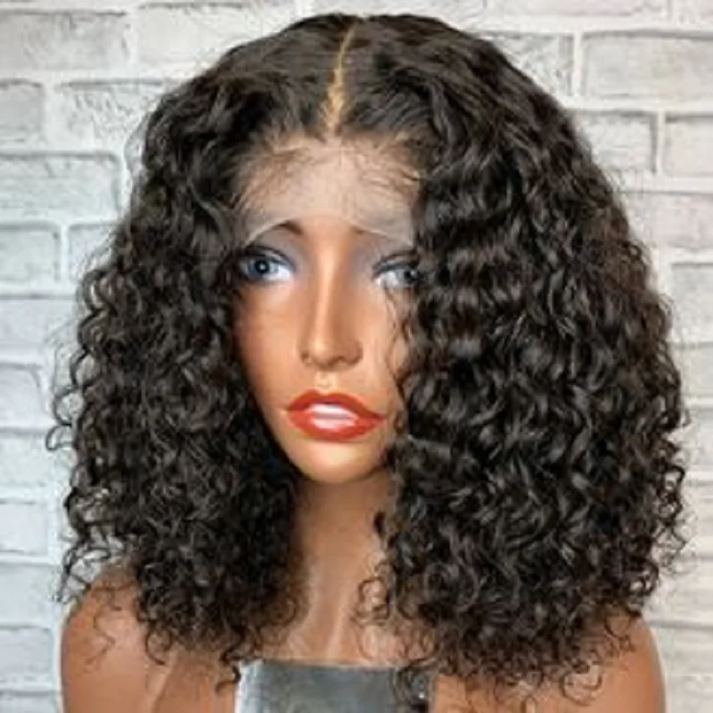 

Natural 26" Kinky Curly PrePlucked 180 Density Black Lace Front Wig For Black Women With Baby Hair Lace Frontal Wigs Daily Wig